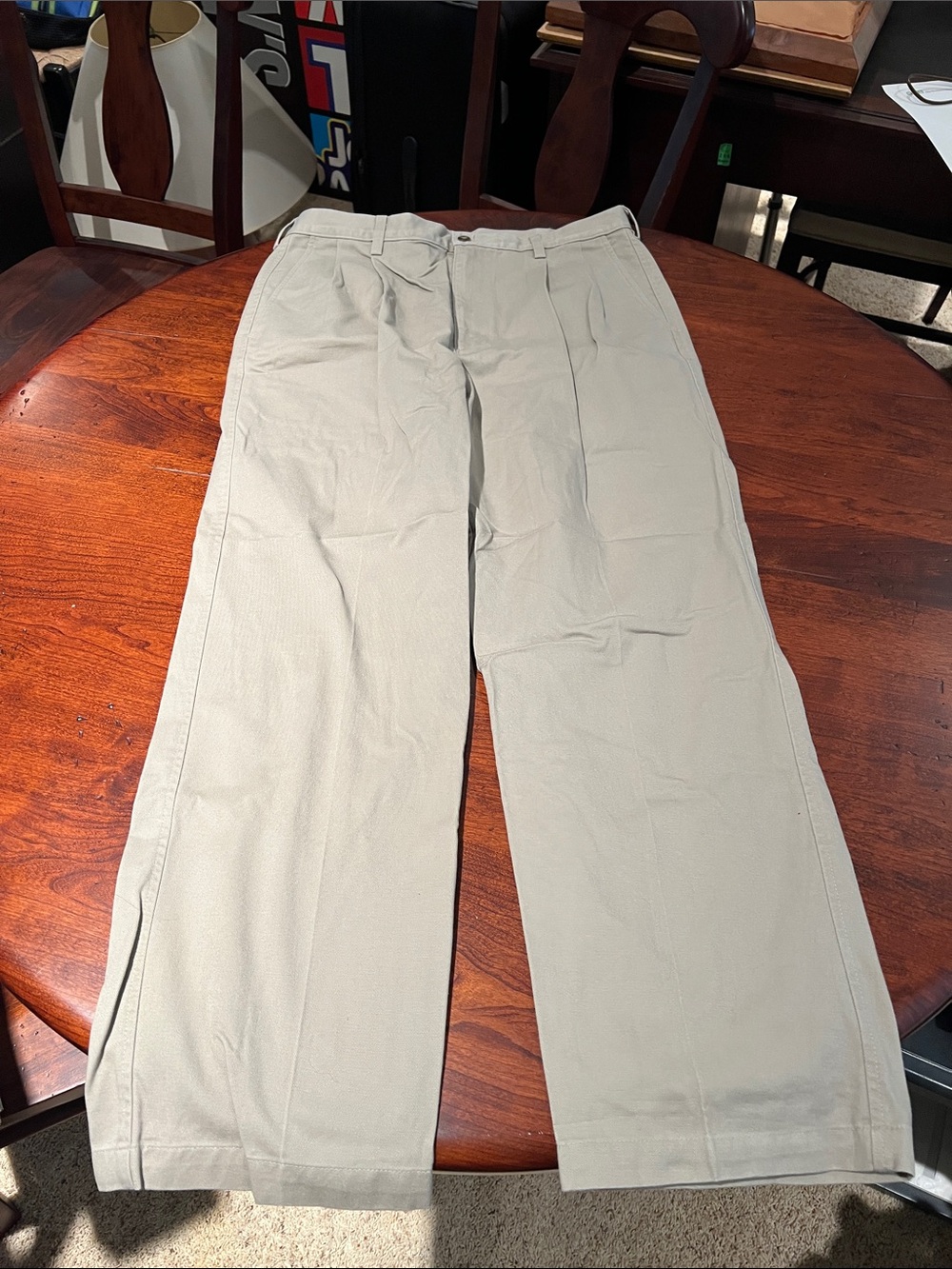 Haggar Men's Chinos in Light Khaki